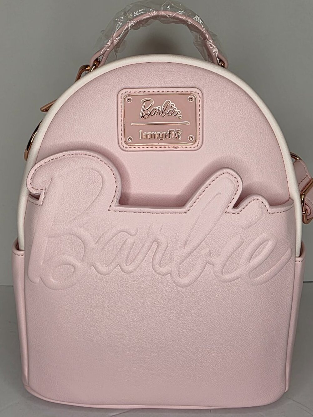 Loungefly Barbie Pink Convertible Mini Backpack Crossbody Rose Gold NWT